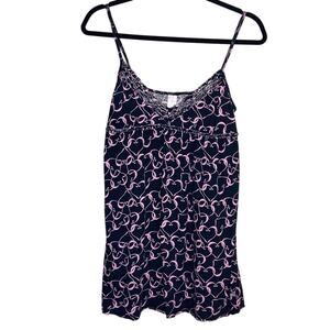 Candie’s Intimates Pink Heart Tank Sleep Dress Junior's Size Medium